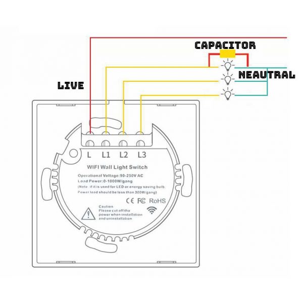 [Smart Life App] Smart life Wifi Touch Wall Switch (no Neutral)