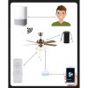 Smart Life app Wi-Fi Ceiling Fan speed And Light Controller with remote control