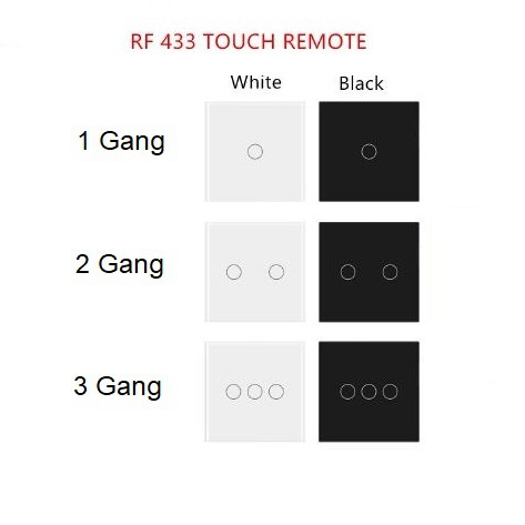 433mhz rf Touch Screen Remote Control Round Button