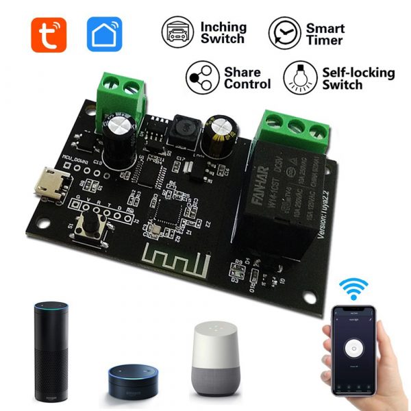 Smart life 12V DC Relay module Autogate Inching/Self locking auto gate