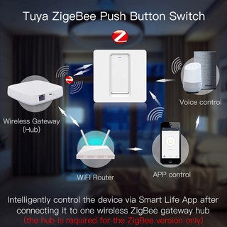 [Smart Life App] ZigBee Mechanical Click Push Button Smart Wall Switch Voice Control Work