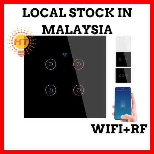 [Smart life app] WiFi  433MHZ Touch Switch Neutral No Neutral 2 in 1 Home Wall Button