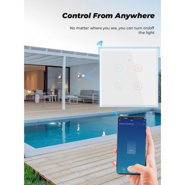 [Smart life app] WiFi  433MHZ Touch Switch Neutral No Neutral 2 in 1 Home Wall Button