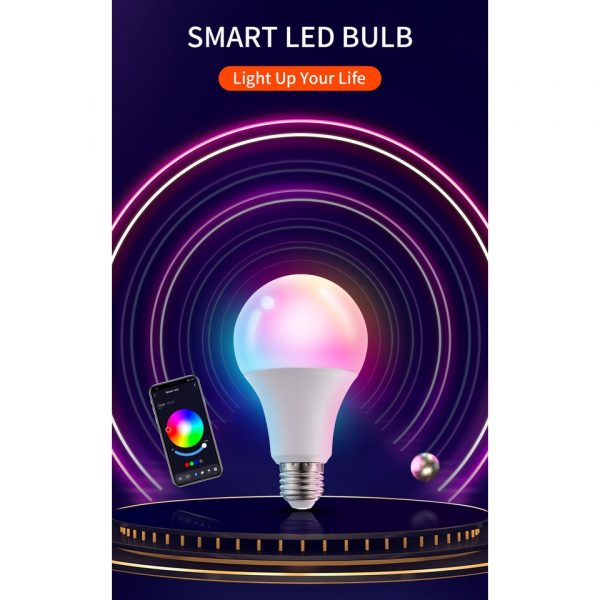 Smart Life App Bluetooth LED Light RGB CW Bulb E27 10W Cool White and Warm White