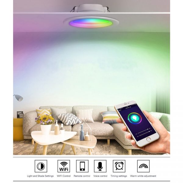 Smart Life Tuya Wifi LED Downlight Dimming RGBCW
