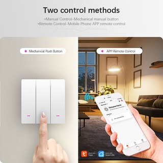 Smart Life mechanical smart WIFI White wall switch (No neutral version)