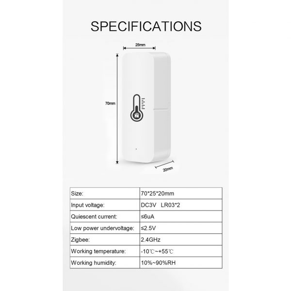 Tuya Wifi Smart Temperature & Humidity sensor