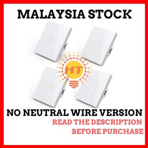 eWeLink WiFi Controlled Smart Touch Wall Panel Switch- No Neutral Wire needed!