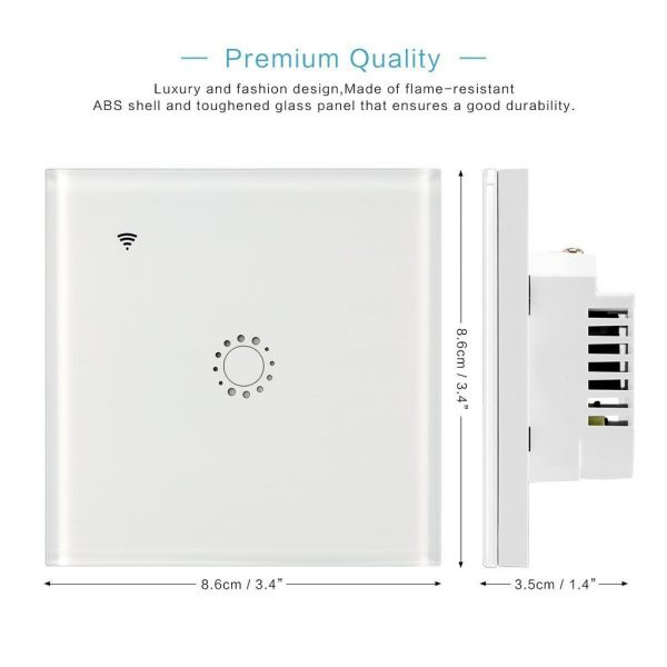 20A Smart Wifi Touch Switch (eWeLink/SmartLife) for Water heater/Aircon