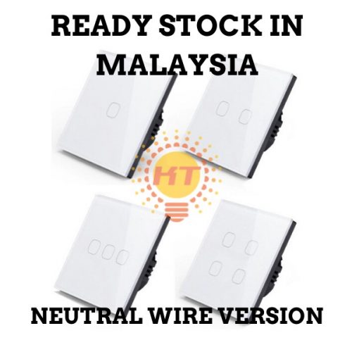 eWeLink WiFi Controlled Smart Touch Wall Panel Switch (Neutral Wire needed)