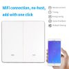 eWeLink mechanical smart WIFI White wall switch (With Neutral Version)