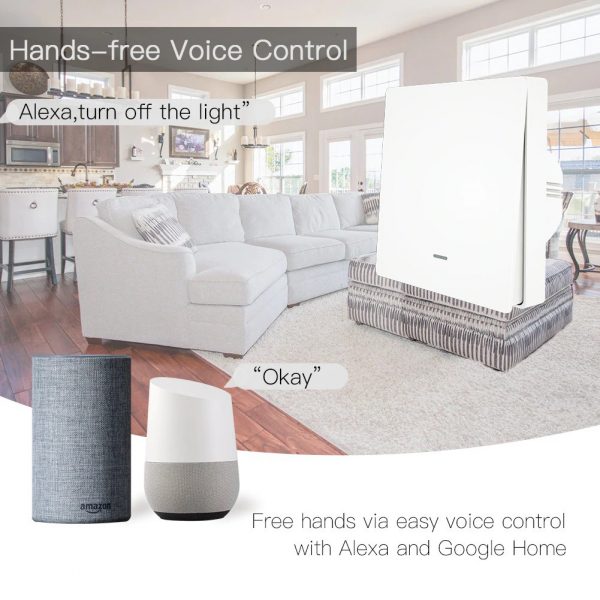 eWeLink mechanical smart WIFI White wall switch (With Neutral Version)