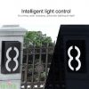 Solar Door Number Plate Doorplate Personalized House Light IP55 Outdoor Sign Nombor
