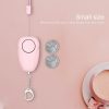 Rechargeable battery powered Women's self defense alarm  siren keychain for girls