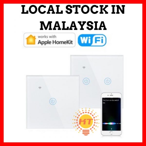 Homekit WIFI 2 in 1 Smart Wall Switch Siri Voice Control Light Touch Switches Work With Home App