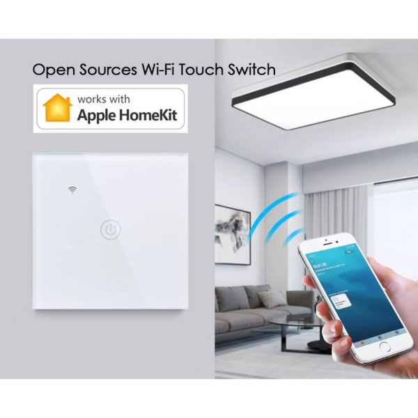 Homekit WIFI 2 in 1 Smart Wall Switch Siri Voice Control Light Touch Switches Work With Home App