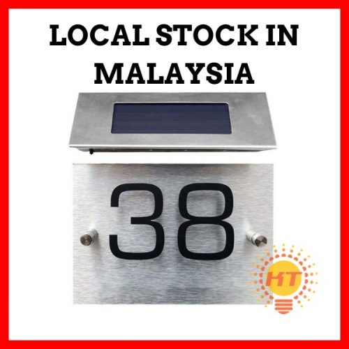 Solar Powered House Number Door Plate COD LED Light Doorplate