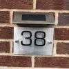 Solar Powered House Number Door Plate COD LED Light Doorplate