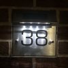 Solar Powered House Number Door Plate COD LED Light Doorplate