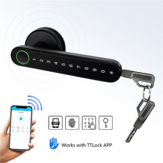TTlock APP Bluetooth Biometric fingerprint lock with Keys Digital Smart door lock Electronic Handle