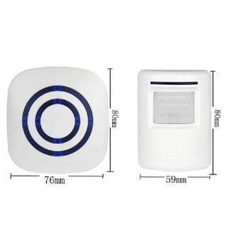 Wireless Motion Sensor Door Bell with Separate unit Chime
