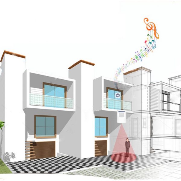 Wireless Motion Sensor Door Bell with Separate unit Chime