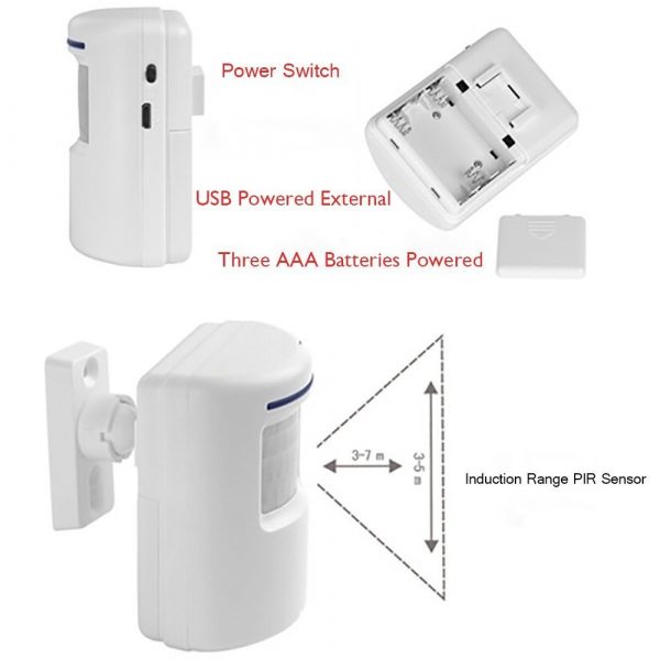 Wireless Motion Sensor Door Bell with Separate unit Chime