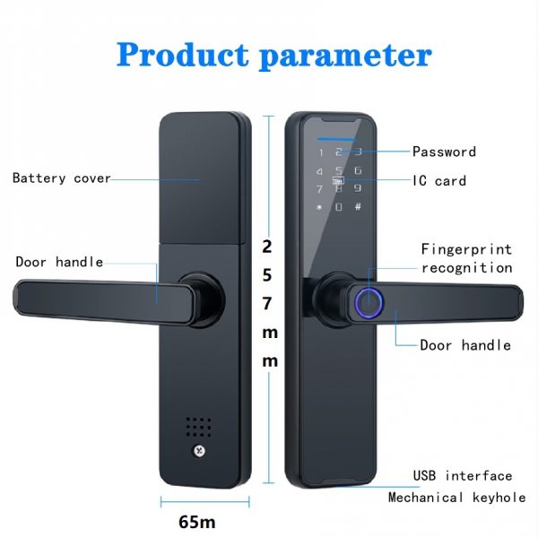 TTLock App Bluetooth Fingerprint Password Smart Door Lock