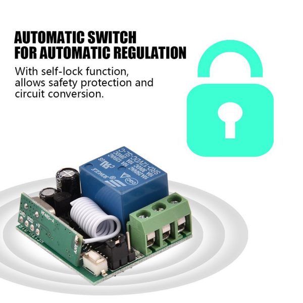 12V DC 433mhz RF relay module inching self-locking