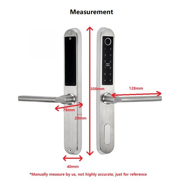 TTlock Double sided fingerprint smart grill door lock