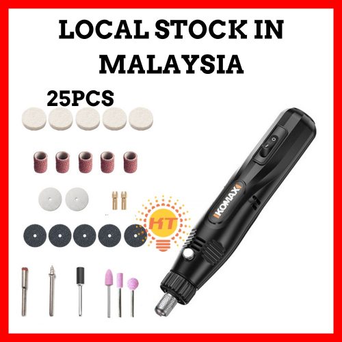 Komax Mini Electric Grinder tool for Milling Polishing Drilling Cutting Engraving with Accessories