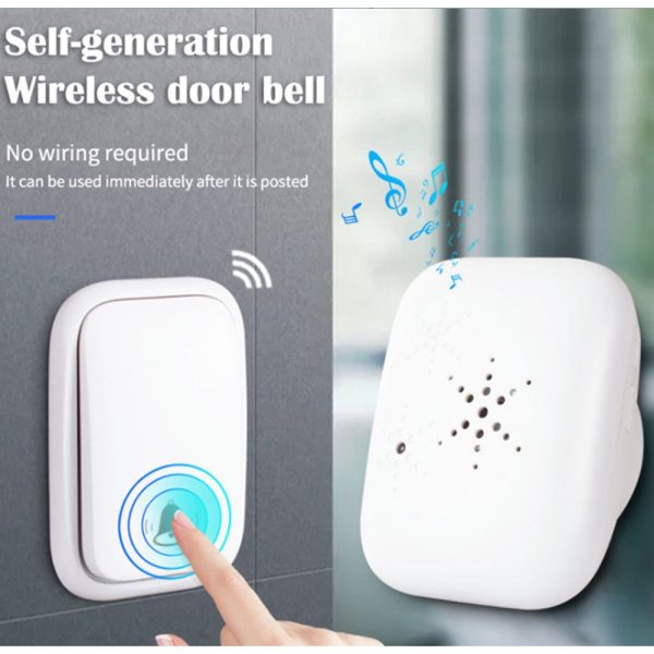 QiChip Wireless Door bell self powered no battery needed waterproof