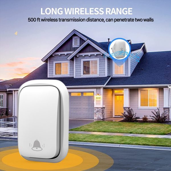 QiChip Wireless Door bell self powered no battery needed waterproof
