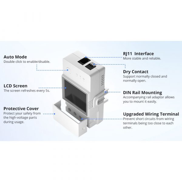Sonoff Th Origin Elite 16A/20A Wifi Smart Switch Temperature and Humidity Monitoring Switch TH16