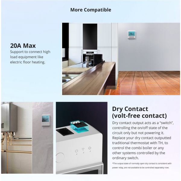 Sonoff Th Origin Elite 16A/20A Wifi Smart Switch Temperature and Humidity Monitoring Switch TH16