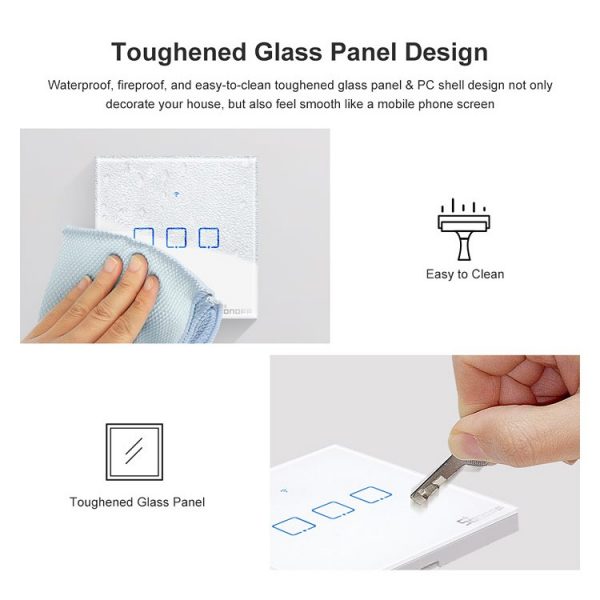Sonoff TX series T1 / T3 (Latest Model) Smart Touch Switch 1 - 3 gang (Need neutral wire)
