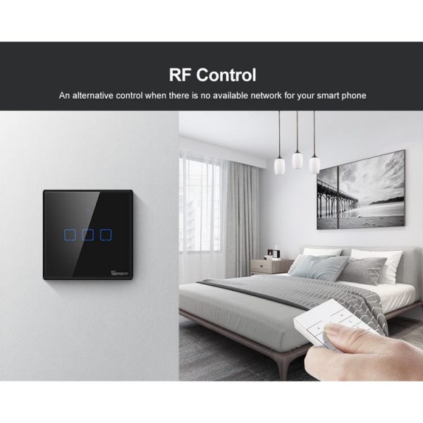 Sonoff TX series T1 / T3 (Latest Model) Smart Touch Switch 1 - 3 gang (Need neutral wire)