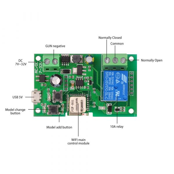 eWeLink DC 12V Self Inching Relay Switch auto gate