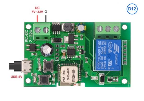 eWeLink DC 12V Self Inching Relay Switch auto gate