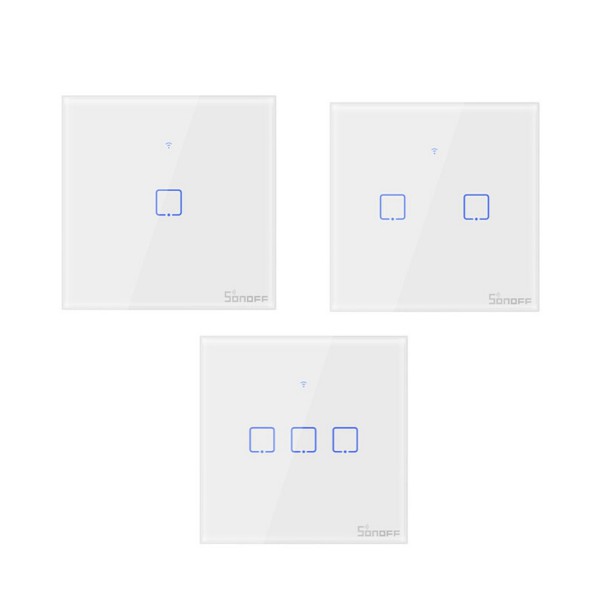 Sonoff T0 (Latest Model) Smart Touch Switch 1 - 3 gang (Need neutral wire)