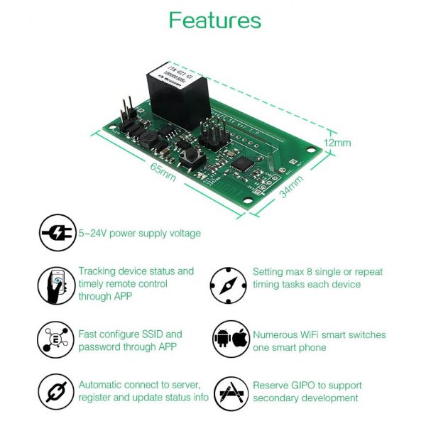 Sonoff SV Safe Voltage WiFi Wireless Switch Module