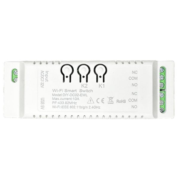 eWeLink DC 2 Channel Pro 12V auto gate Self Locking Inching Interlock Relay Module Wifi Switch
