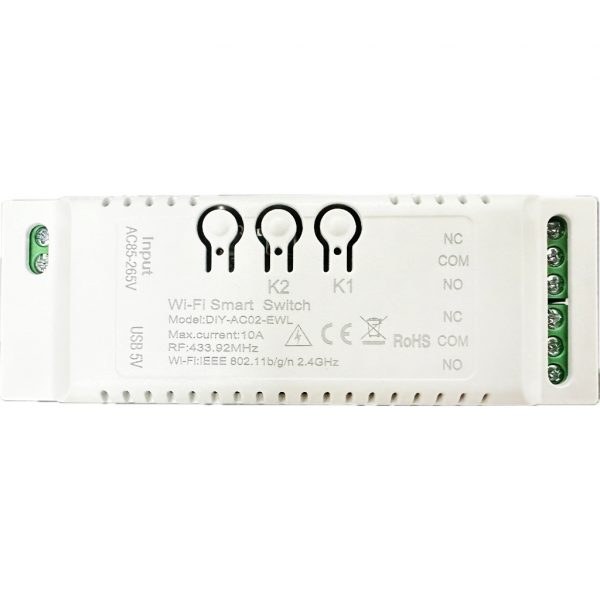 eWeLink DC 2 Channel Pro 12V auto gate Self Locking Inching Interlock Relay Module Wifi Switch