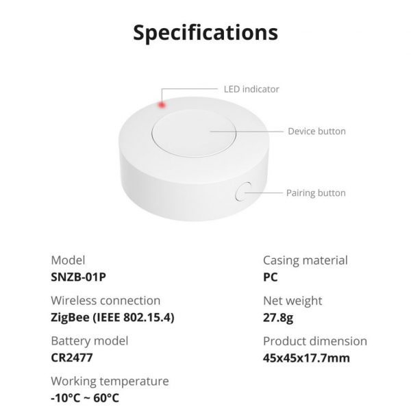 SONOFF SNZB-01 - Zigbee Wireless Switch