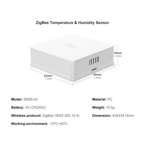 SONOFF SNZB-02 SNZB-02D SNZB-02P- ZIGBEE TEMPERATURE AND HUMIDITY SENSOR