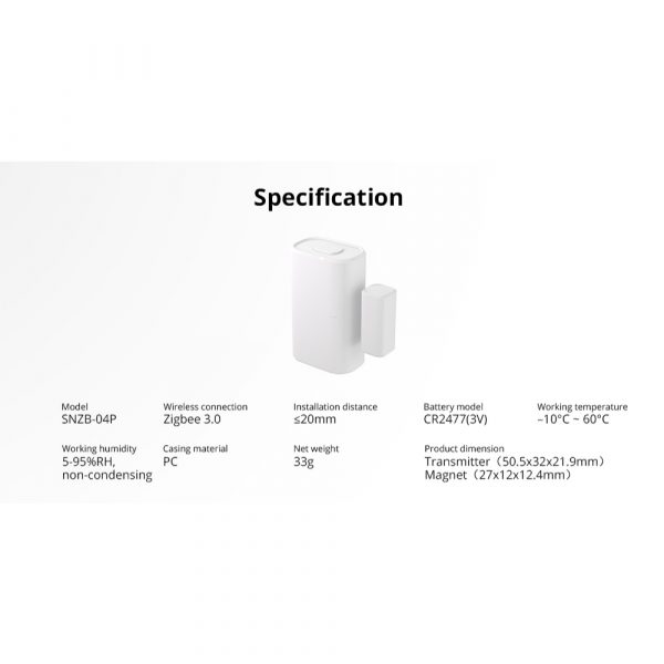 SONOFF SNZB-04 - ZIGBEE WIRELESS DOOR/WINDOW SENSOR