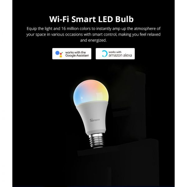 SONOFF LED Bulb B05-B-A60 Wi-Fi Smart 806LM E27 RGB+WW+CW Smart Light Bulb