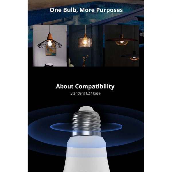 SONOFF LED Bulb B05-B-A60 Wi-Fi Smart 806LM E27 RGB+WW+CW Smart Light Bulb