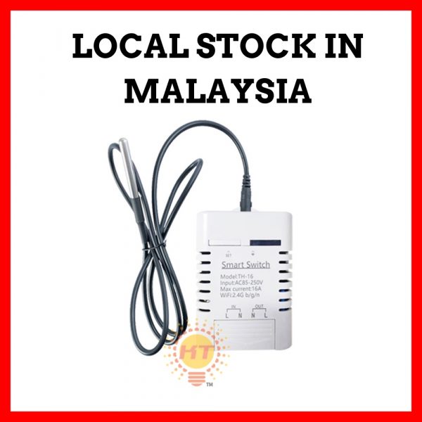 Ewelink TH16 TH-16 Smart Wifi Switch 16A/3500w Monitoring Temperature Wireless Home Automation
