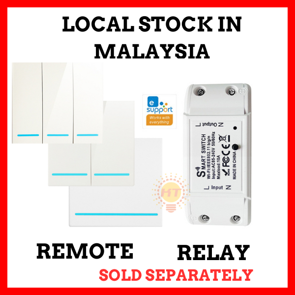 Ewelink Wifi+BLE Relay Switch and 1, 2, 3 Gang 2.4ghz Remote